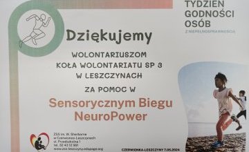 Podziękowania dla Wolontariuszy.